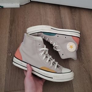 multi-color converse high top sneakers